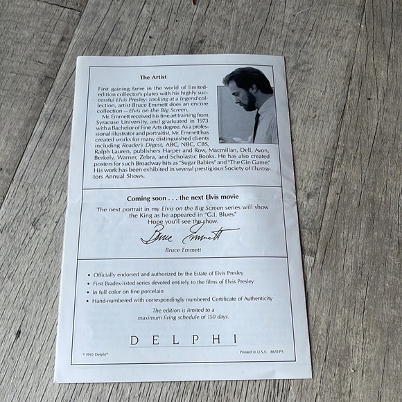 Elvis Presley Loving You Plate - Picture 9 of 9